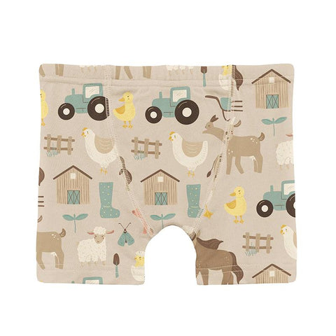 KicKee Pants Boxer Brief - Latte Morning on the Farm-Pumpkin Pie Kids Canada