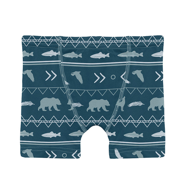 KicKee Pants Boxer Brief - Peacock Tribal Lore-Pumpkin Pie Kids Canada