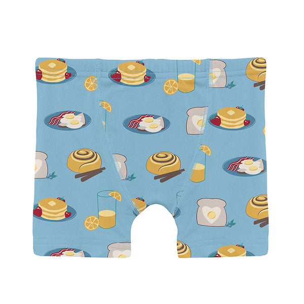 KicKee Pants Boxer Brief - Seaside Blue Breakfast in Bed-Pumpkin Pie Kids Canada