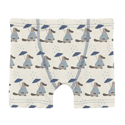 KicKee Pants Boxer - Natural Rainy Day Platypus-Pumpkin Pie Kids Canada