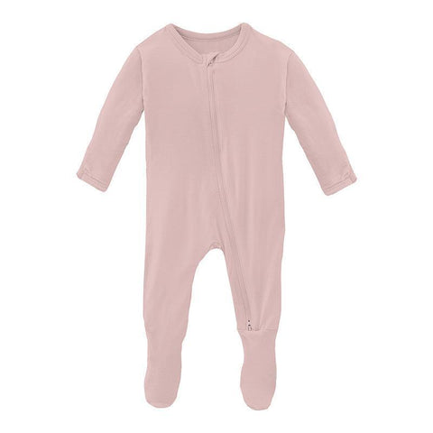 KicKee Pants Footie w/2W Zipper - Baby Rose-FZ112-0-LI-YRS-BR N-Pumpkin Pie Kids Canada