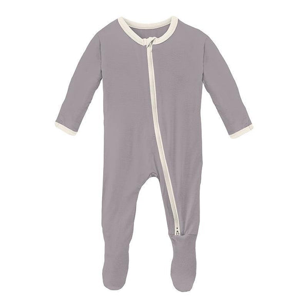 KicKee Pants Footie w/2W Zipper - Feather with Natural-FZ112-0-LI-YRS-FEN P-Pumpkin Pie Kids Canada
