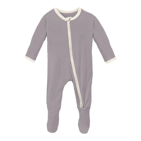 KicKee Pants Footie w/2W Zipper - Feather with Natural-FZ112-0-LI-YRS-FEN P-Pumpkin Pie Kids Canada