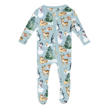 KicKee Pants Footie w/2W Zipper - Spring Sky Winter Woodland-Pumpkin Pie Kids Canada