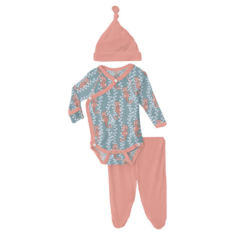 KicKee Pants Kimono Newborn Set - Stormy Seahorses-NB71-5-L-F24D3A-SSHO N-Pumpkin Pie Kids Canada