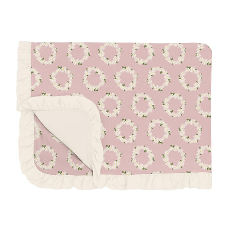 KicKee Pants Ruffle Toddler Blanket - Baby Rose Daisy Crowns-GTB14-7-H-S23D3-BRDC-Pumpkin Pie Kids Canada