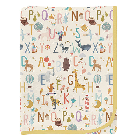 KicKee Pants Swaddling Blanket - Alphabet Animals-Pumpkin Pie Kids Canada