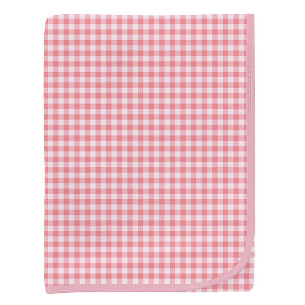 KicKee Pants Swaddling Blanket - Cake Pop Gingham-Pumpkin Pie Kids Canada