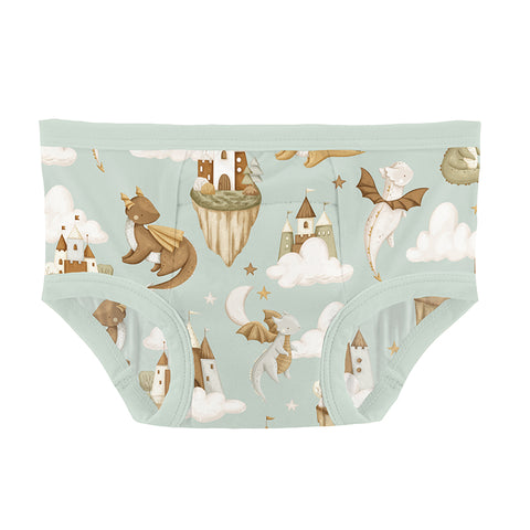 KicKee Pants Training Pants - Aloe Castles and Clouds-Pumpkin Pie Kids Canada