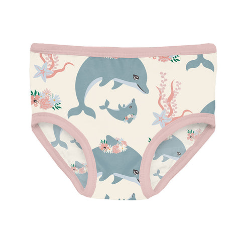 KicKee Pants Underwear - Natural Dolphins-Pumpkin Pie Kids Canada