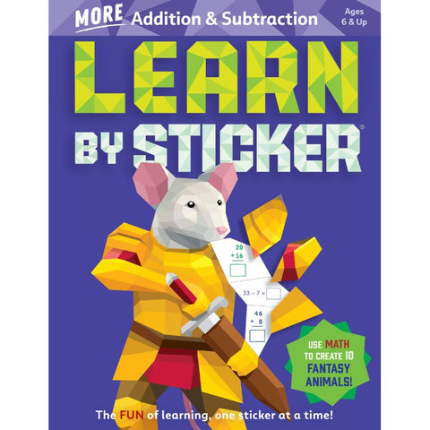 Learn By Sticker Book - More Addition & Subtraction-9781523524242-Pumpkin Pie Kids Canada