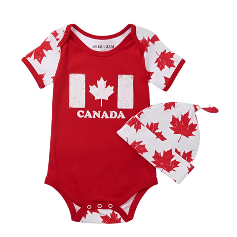 Little Blue House Bodysuit - Canada-DR4OCAN010 3-6M-Pumpkin Pie Kids Canada