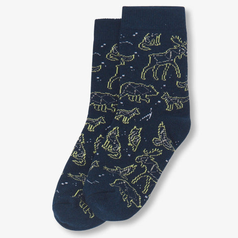 Little Blue House Crew Socks - Animal Constellations-Pumpkin Pie Kids Canada