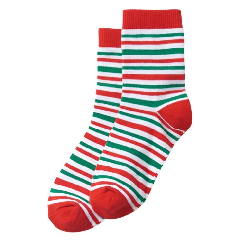 Little Blue House Crew Socks - Candy Cane-SO3CAST001 S-Pumpkin Pie Kids Canada