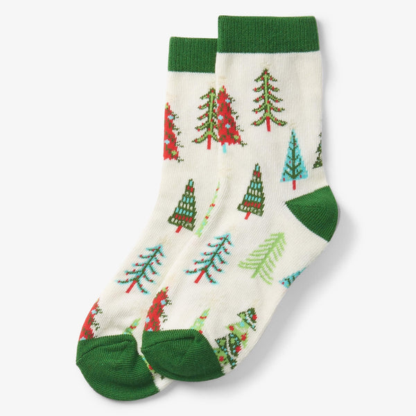 Little Blue House Crew Socks - Christmas Trees-Pumpkin Pie Kids Canada