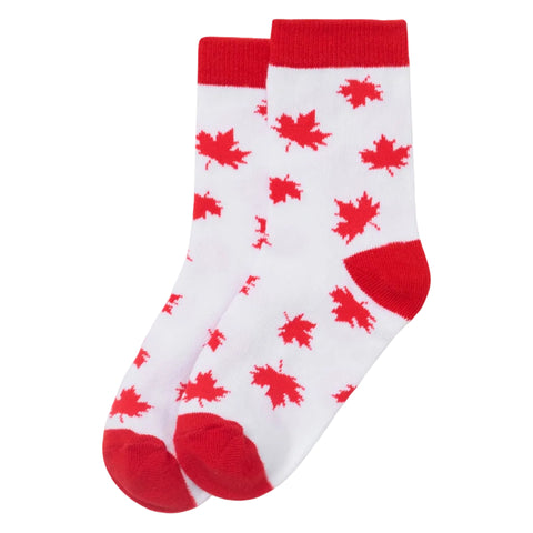 Little Blue House Crew Socks - Maple Leafs-SO3LEAF005 S-Pumpkin Pie Kids Canada