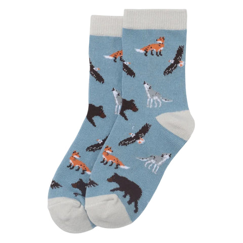 Little Blue House Crew Socks - Northern Wilderness-SO3NWLD001 S-Pumpkin Pie Kids Canada