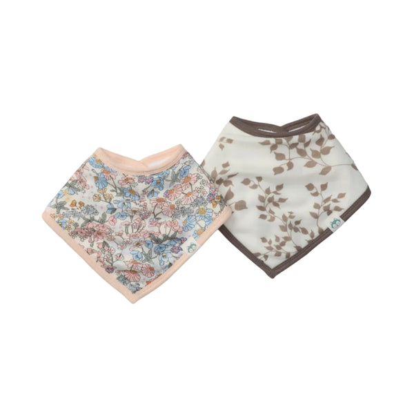 Loulou Lollipop Bandana Bib Set - English Garden-BIBENG-Pumpkin Pie Kids Canada