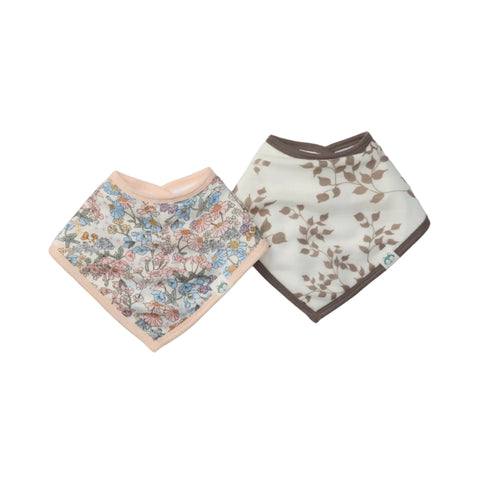 Loulou Lollipop Bandana Bib Set - English Garden-BIBENG-Pumpkin Pie Kids Canada