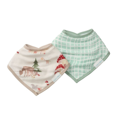 Loulou Lollipop Bandana Bib Set - Forest Friends-BIBFRF-Pumpkin Pie Kids Canada