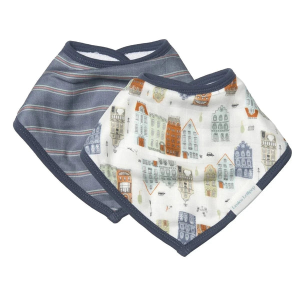 Loulou Lollipop Bandana Bib Set - Home Sweet Home-BIBHSH-Pumpkin Pie Kids Canada