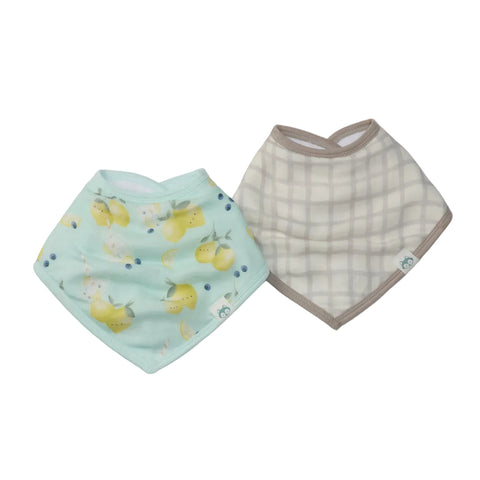 Loulou Lollipop Bandana Bib Set - Lemon Squeezy-BIBLMN-Pumpkin Pie Kids Canada