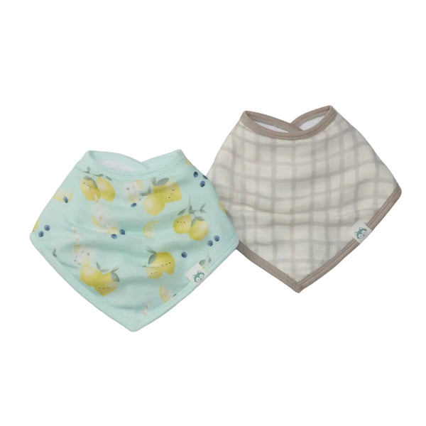 Loulou Lollipop Bandana Bib Set - Lemon Squeezy-Pumpkin Pie Kids Canada