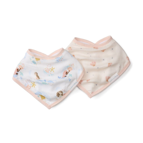 Loulou Lollipop Bandana Bib Set - Mermaid-BIBMER-Pumpkin Pie Kids Canada