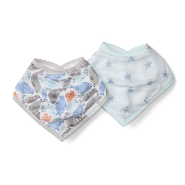 Loulou Lollipop Bandana Bib Set - Seals-Pumpkin Pie Kids Canada