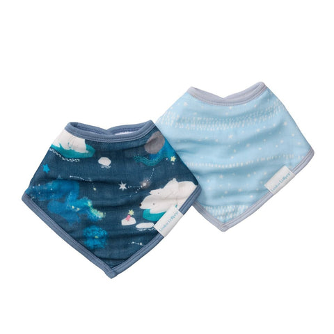 Loulou Lollipop Bandana Bib Set - Stargazing Bear-Pumpkin Pie Kids Canada