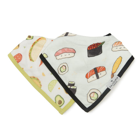 Loulou Lollipop Bandana Bib Set - Sushi/Taco-Pumpkin Pie Kids Canada