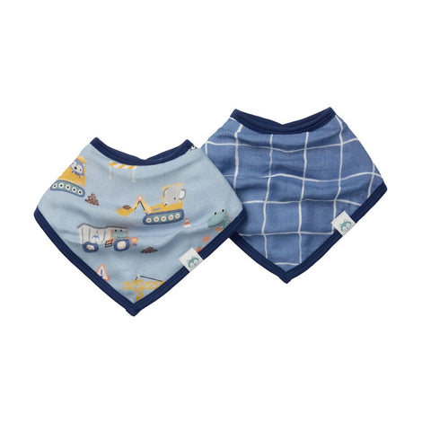 Loulou Lollipop Bandana Bib Set - Tiny Engineers-BIBTNE-Pumpkin Pie Kids Canada