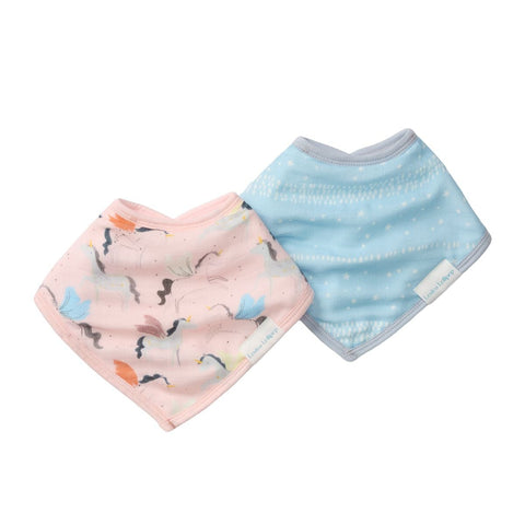 Loulou Lollipop Bandana Bib Set - Unicorn Ballet-Pumpkin Pie Kids Canada