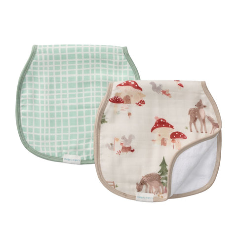 Loulou Lollipop Burp Cloth Set - Forest Families-BCLFRF-Pumpkin Pie Kids Canada