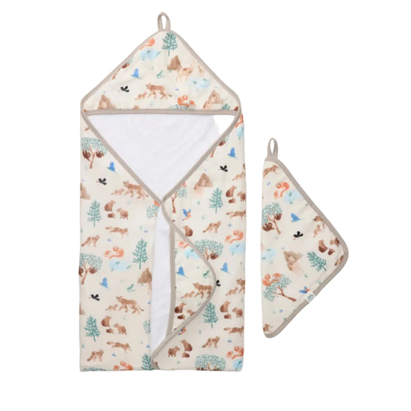 Loulou Lollipop Hooded Towel Set - Llama Adventures-TWLLA-Pumpkin Pie Kids Canada