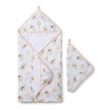 Loulou Lollipop Hooded Towel Set - Mermaids-TWMER-Pumpkin Pie Kids Canada