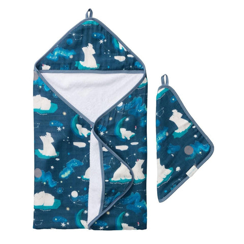 Loulou Lollipop Hooded Towel Set - Stargazing Bear