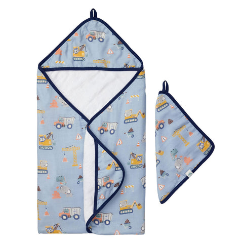Loulou Lollipop Hooded Towel Set - Tiny Engineers-TWTNE-Pumpkin Pie Kids Canada