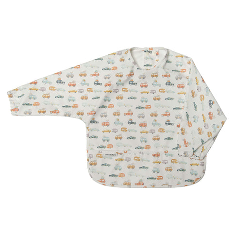 Loulou Lollipop Long Sleeved Bib - Camper Vans-LSBIBCPV 4-36M-Pumpkin Pie Kids Canada