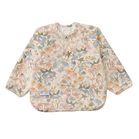 Loulou Lollipop Long Sleeved Bib - English Garden-LSBIBENG-Pumpkin Pie Kids Canada