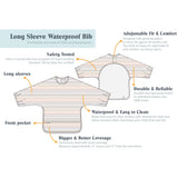 Loulou Lollipop Long Sleeved Bib - French Breakfast-LSBIBFBK-Pumpkin Pie Kids Canada
