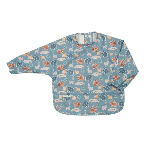 Loulou Lollipop Long Sleeved Bib - Jungle Friends-Pumpkin Pie Kids Canada