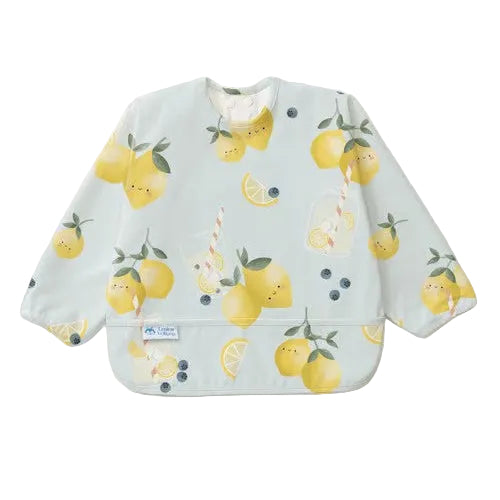 Loulou Lollipop Long Sleeved Bib - Lemon Squeezy-Pumpkin Pie Kids Canada