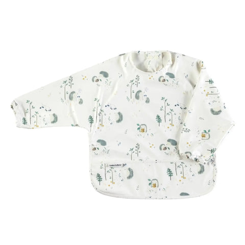 Loulou Lollipop Long Sleeved WP Bib - Hedgehogs-LSBIBHGH-Pumpkin Pie Kids Canada