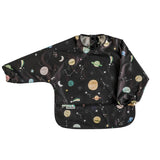 Loulou Lollipop Long Sleeved WP Bib - Planets-Pumpkin Pie Kids Canada