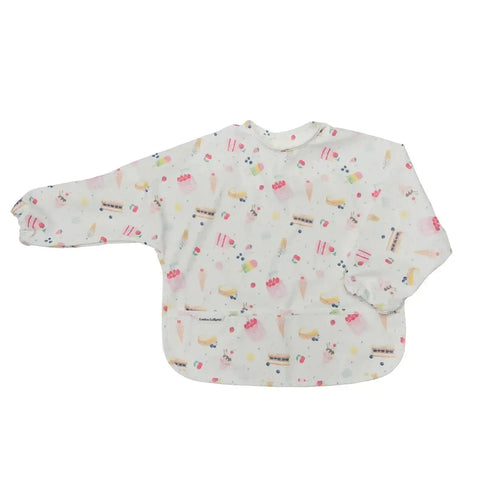 Loulou Lollipop Long Sleeved WP Bib - Sweet Treats-LSBIBSWT-Pumpkin Pie Kids Canada