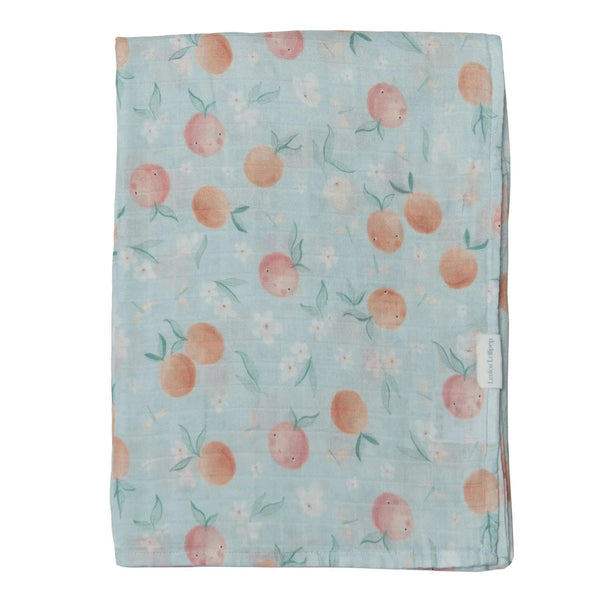 Loulou Lollipop Muslin Swaddle Blanket - Peaches-Pumpkin Pie Kids Canada