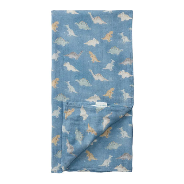 Loulou Lollipop Muslin Swaddle - Dinosaur Stomp-Pumpkin Pie Kids Canada