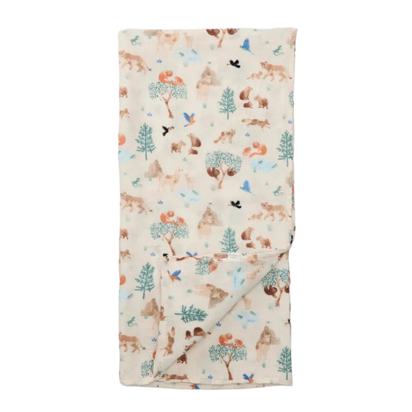 Loulou Lollipop Muslin Swaddle - Llama Adventures-SWLLA-Pumpkin Pie Kids Canada