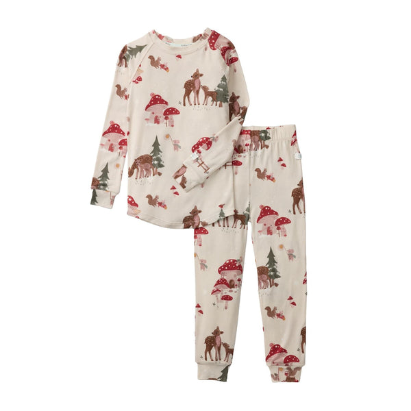 Loulou Lollipop Pajama Set - Forest Families-KA1004U.FRF.10-Pumpkin Pie Kids Canada